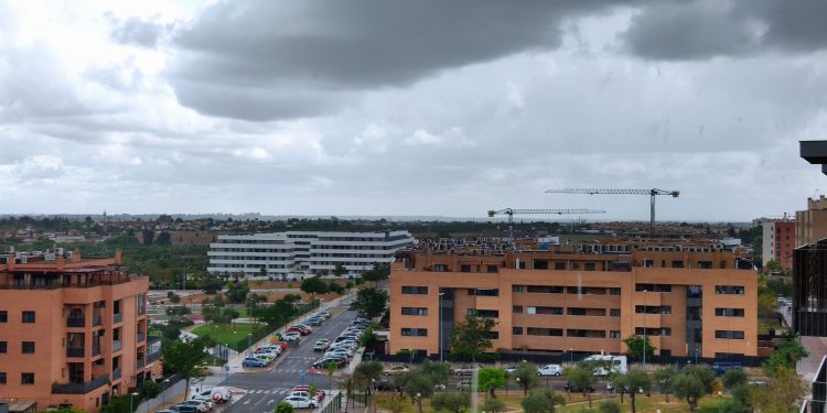 La compraventa de viviendas se dispara en Andalucía 1 Viviendas en construcción, zona de expansión, Mairena del Aljarafe