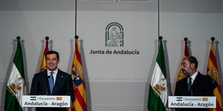 Andalucía y Aragón han estrechado lazos con el encuentro entre ambos presidentes 1 Encuentro Moreno Lambán Aragón Andalucía